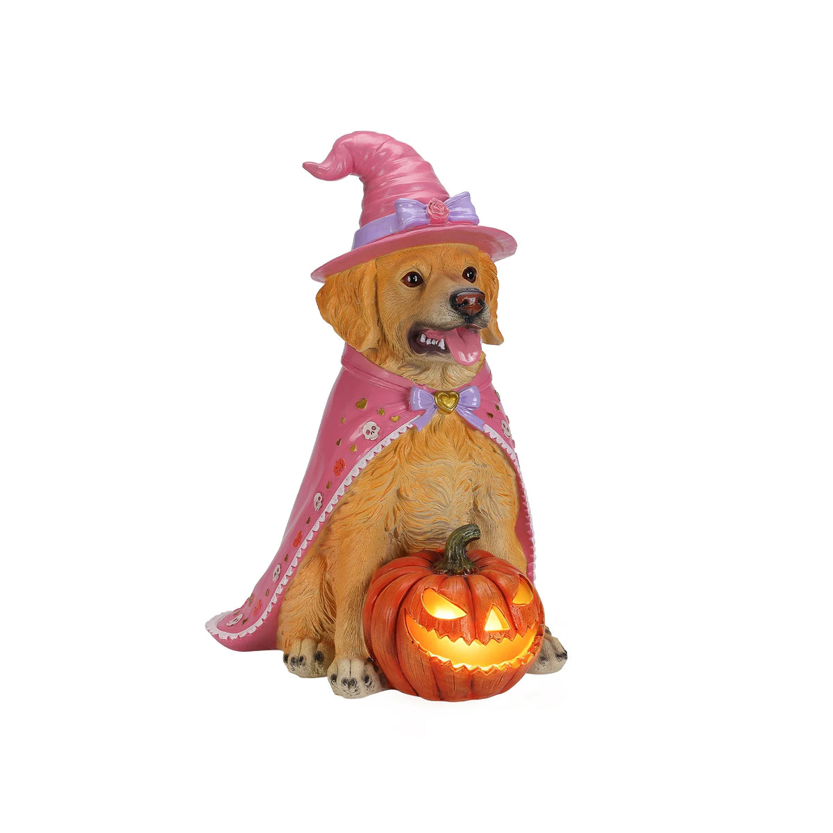 Halloween Golden Retriever Statue — product view 2