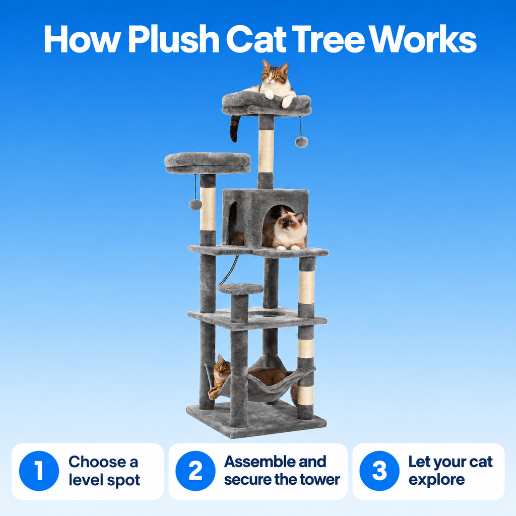Plush Cat Tree how to use
